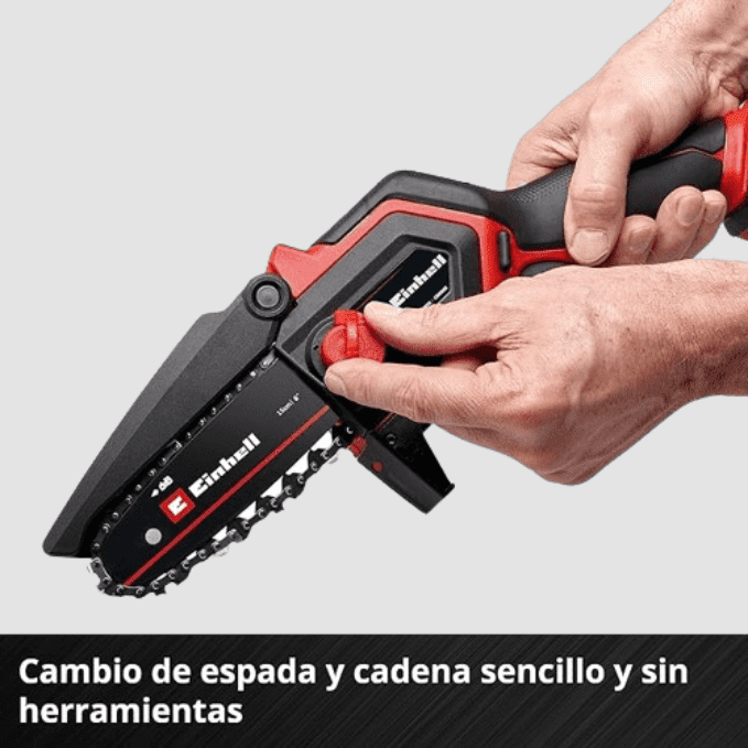 Cambio de cadena mini motosierra Einhell